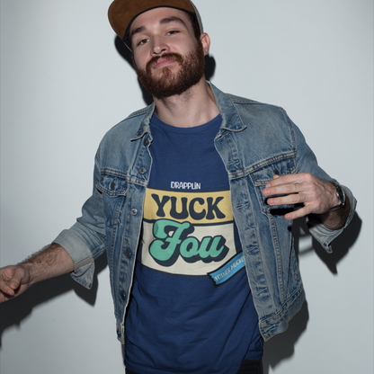Yuck Fou Navy Blue Crew Neck Graphic Printed T-shirt