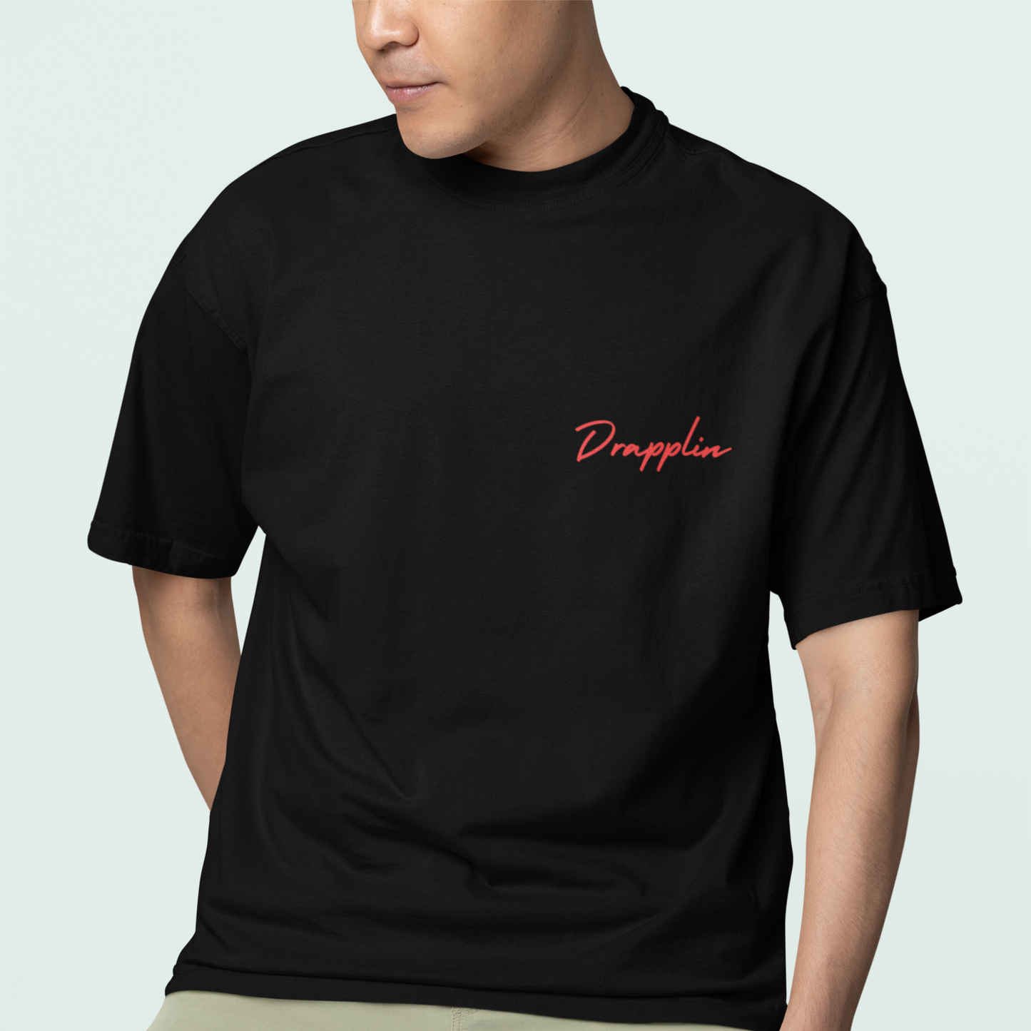 No Stress Premium Black Oversized Typography Back Printed T-shirt