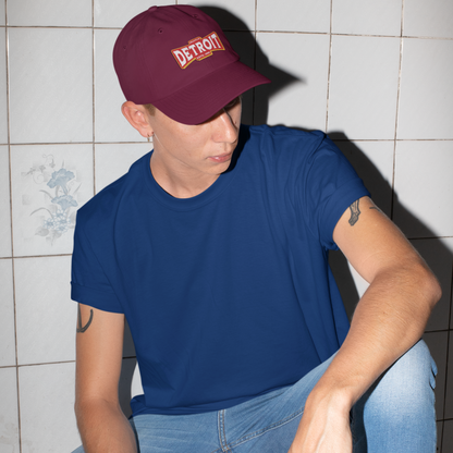 Unisex Detroit Patch Premium Maroon Baseball Cap