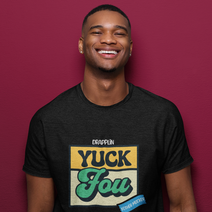Yuck Fou Black Crew Neck Graphic Printed T-shirt
