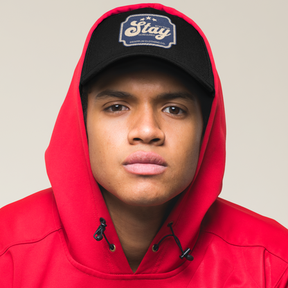 Unisex Stay Patch Premium Black Baseball Cap