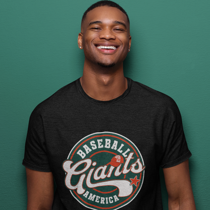 Giant Black Regular Crew Neck Graphic Printed T-shirt