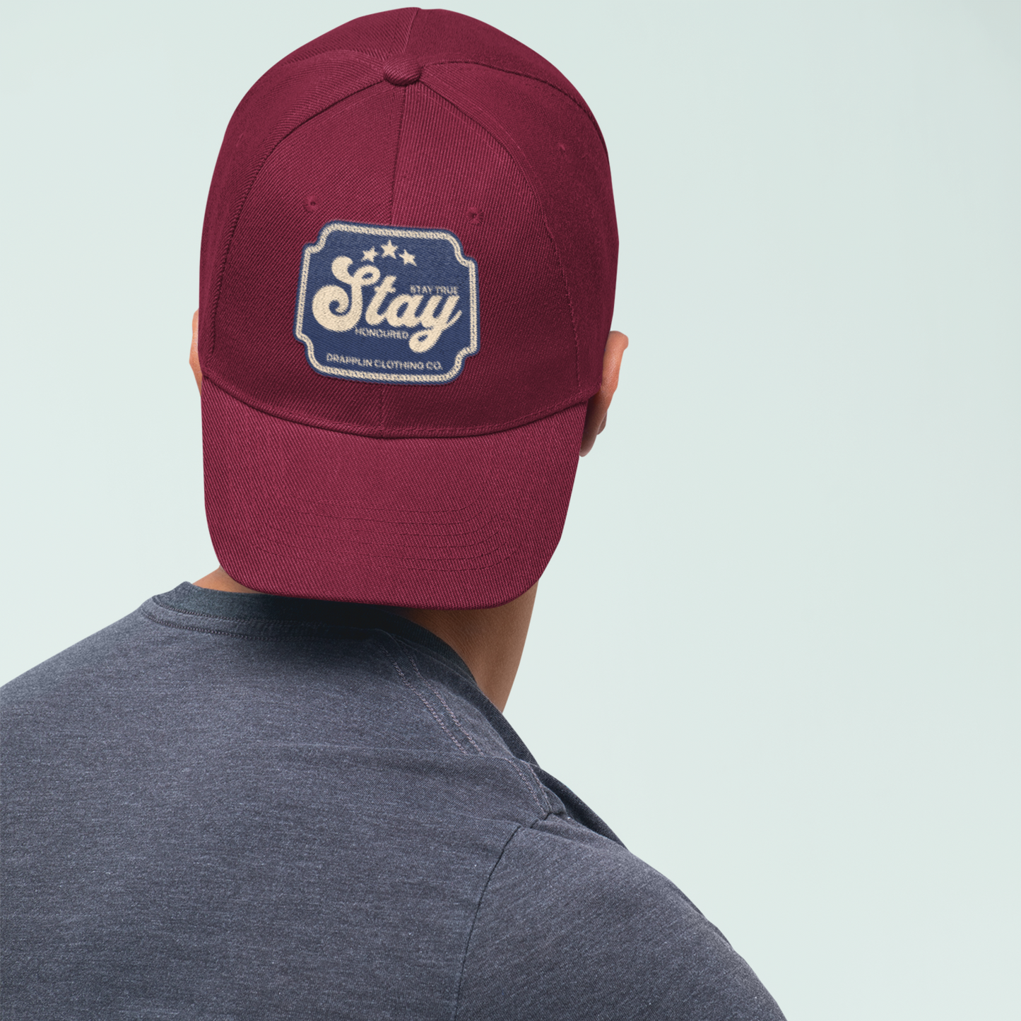 Unisex Stay Patch Premium Maroon Baseball Cap