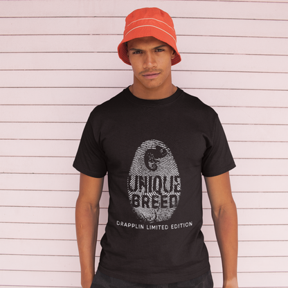 Unique Breed Black Crew Neck Graphic Printed T-shirt