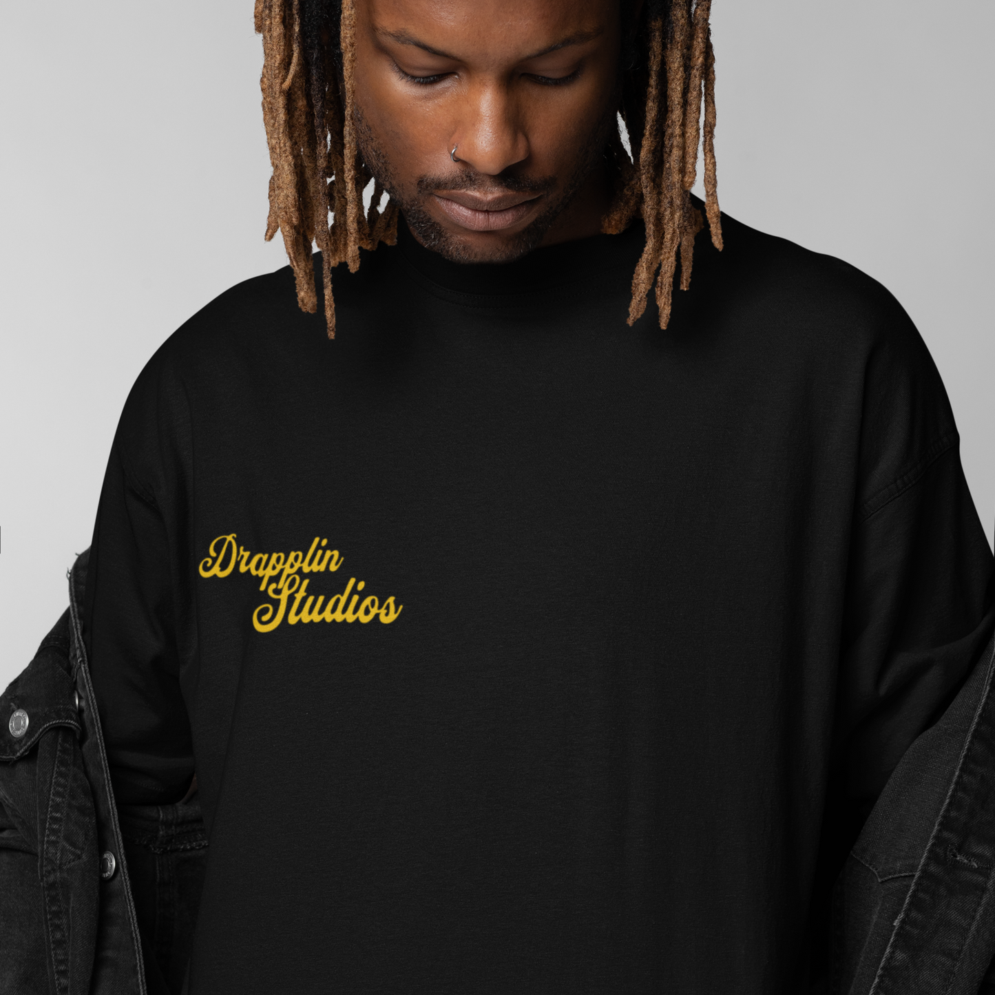 Surprises Premium Black Oversized Typography Back Printed T-shirt