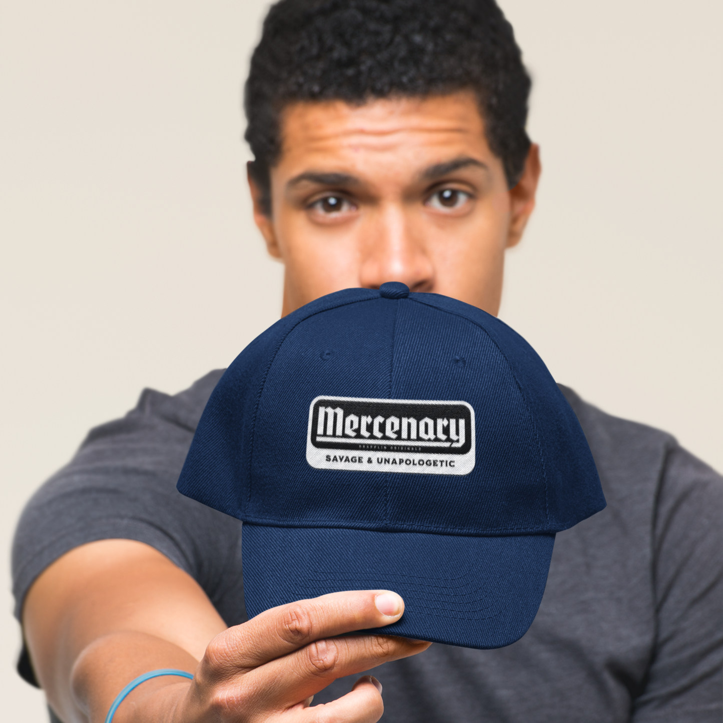 Unisex Mercenary Premium Navy Blue Baseball Cap