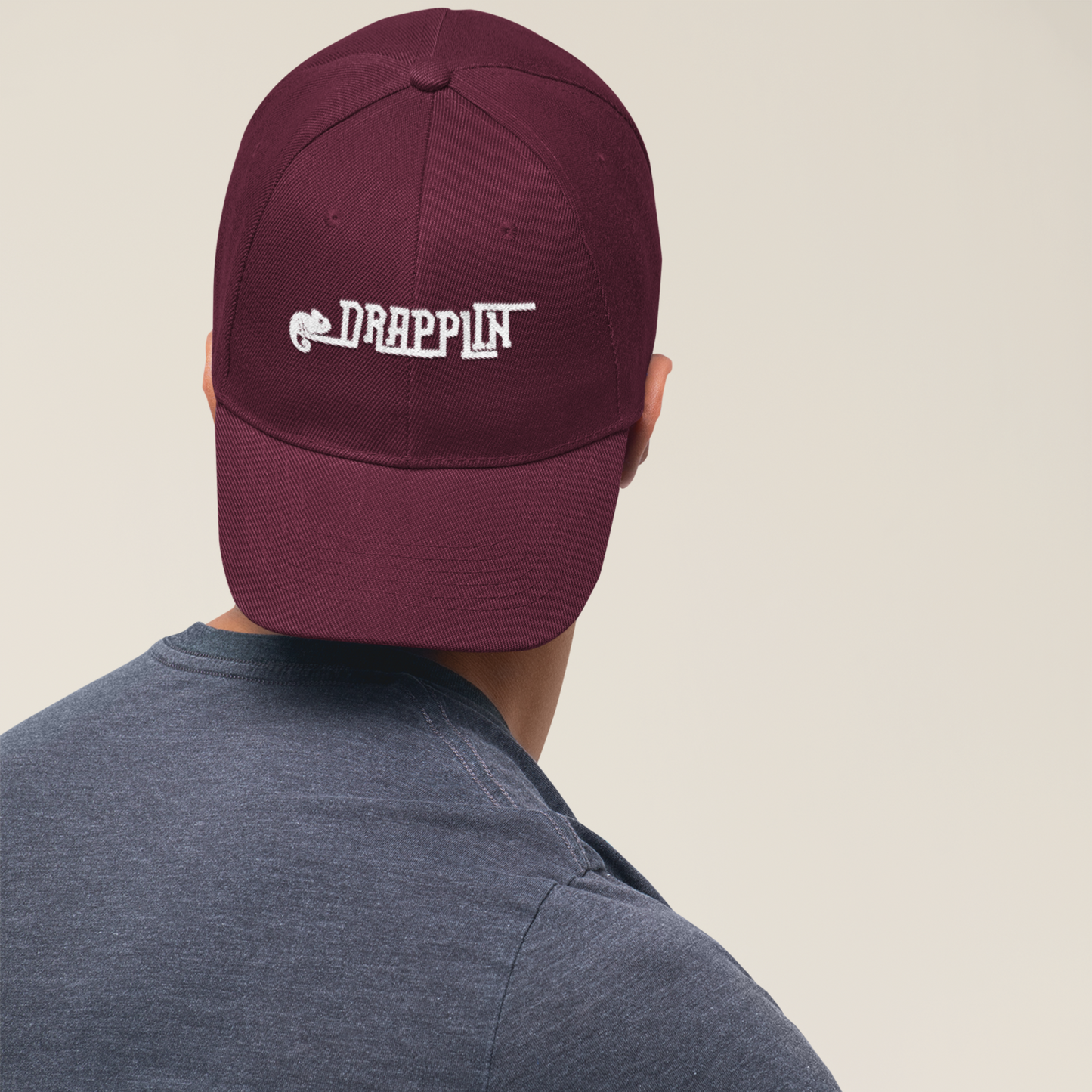 Unisex Drapplin Official Logo Premium Maroon Baseball Cap