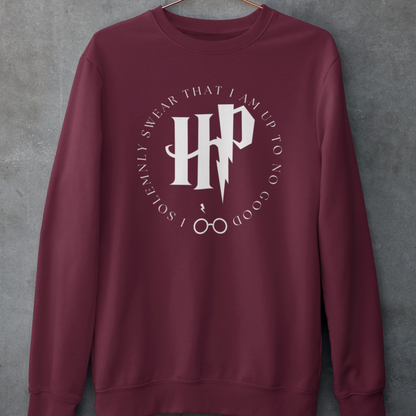 Harry Potter Maroon Woman Regular Typographic Printed Sweatshirt