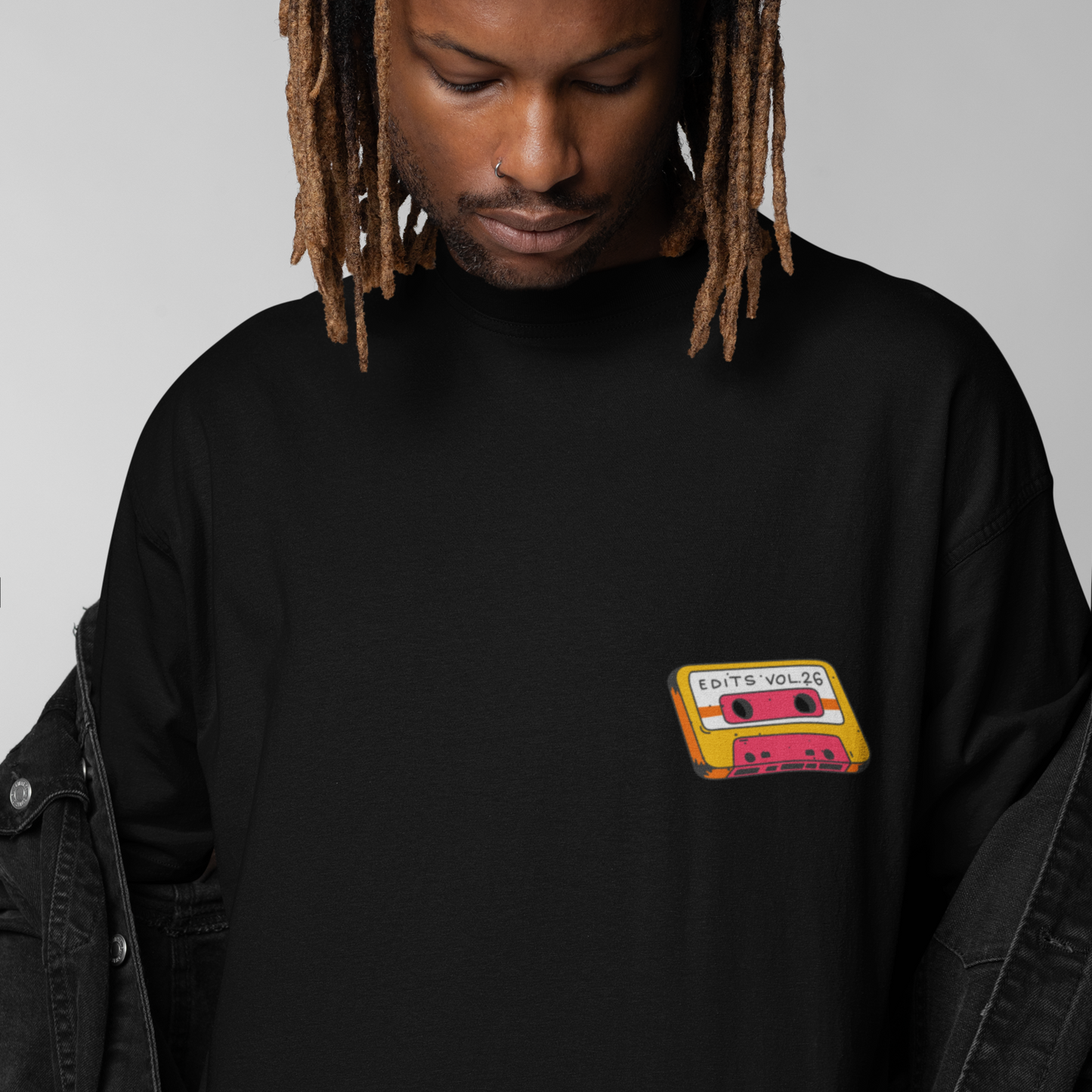 Song Premium Black Oversized Typography Back Printed T-shirt