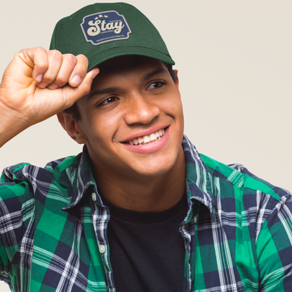 Unisex Stay Patch Premium Green Baseball Cap