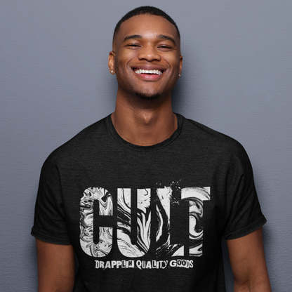 Cult Premium Black Crew Neck Graphic Printed T-shirt