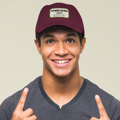 Unisex Hennything Premium Patch Maroon Baseball Cap