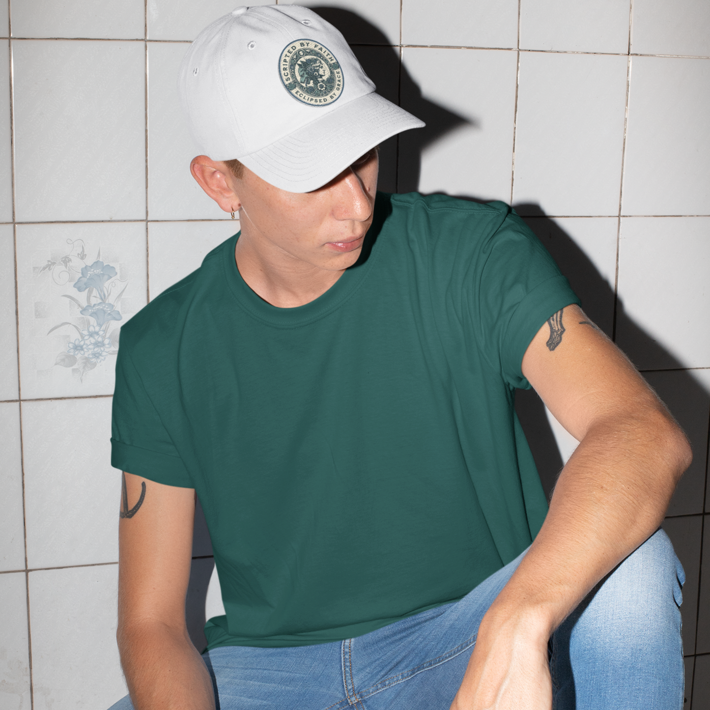 Unisex Faith Patch Premium White Baseball Cap