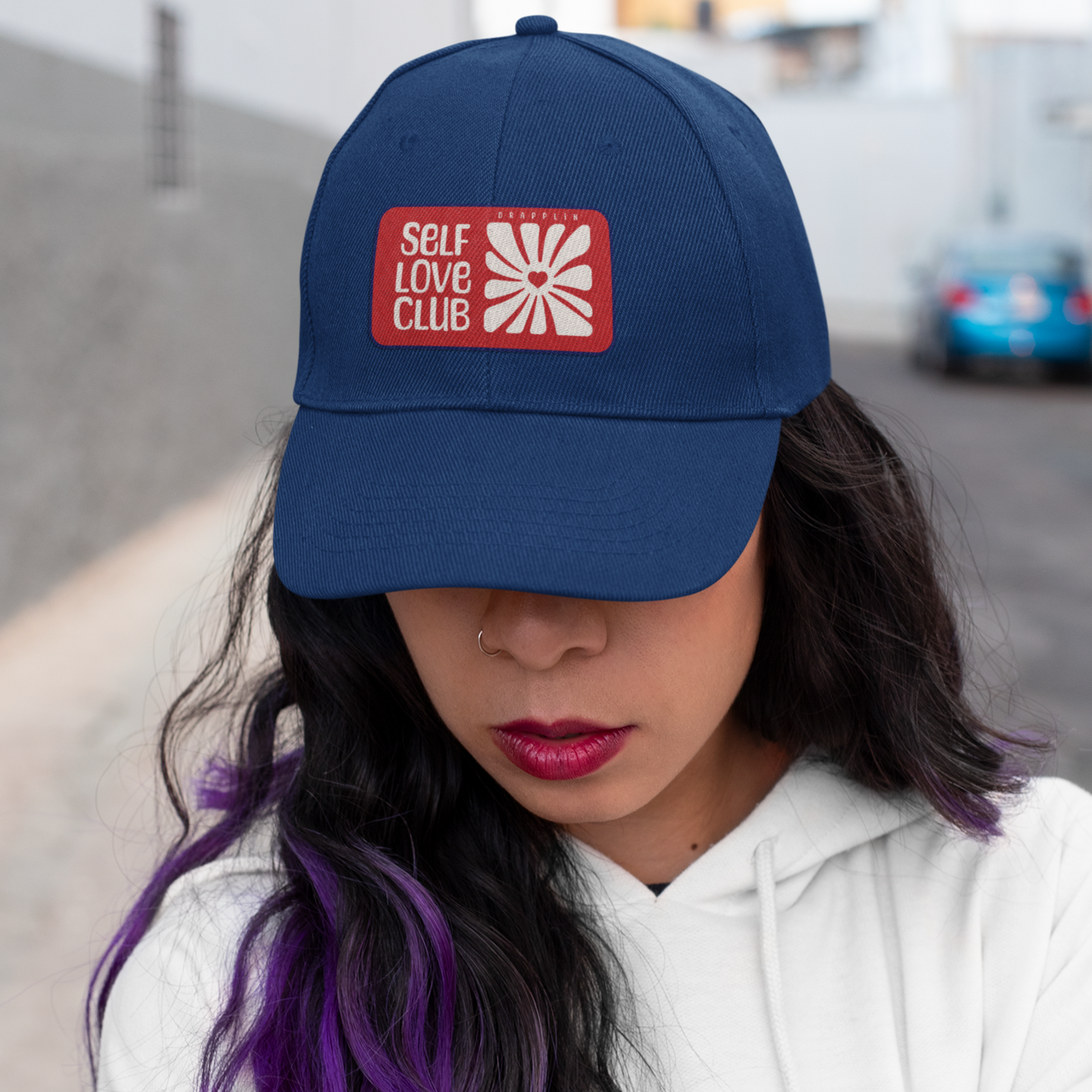 Woman's Self Love Premium Navy Blue Baseball Cap