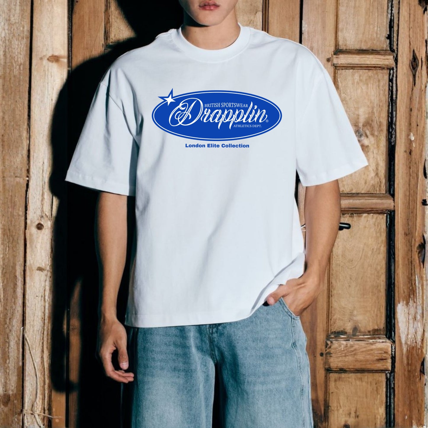 Drapplin London White Unisex Premium Oversized T-shirt