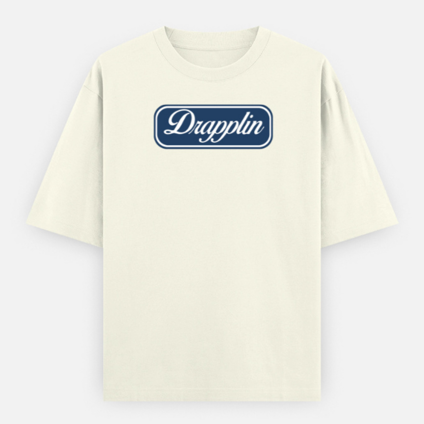 Drapplin Unisex Off White Premium Oversized Printed T-shirt