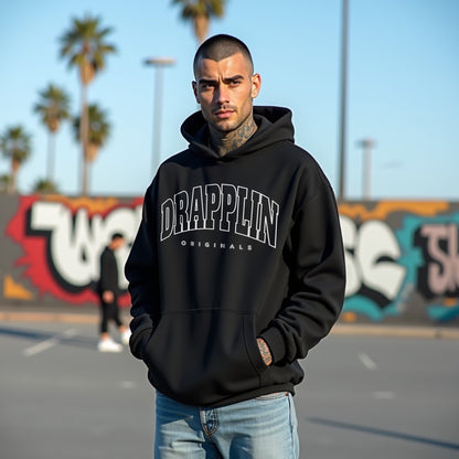 Drapplin Originals Premium Unisex Black Oversized Hoodie