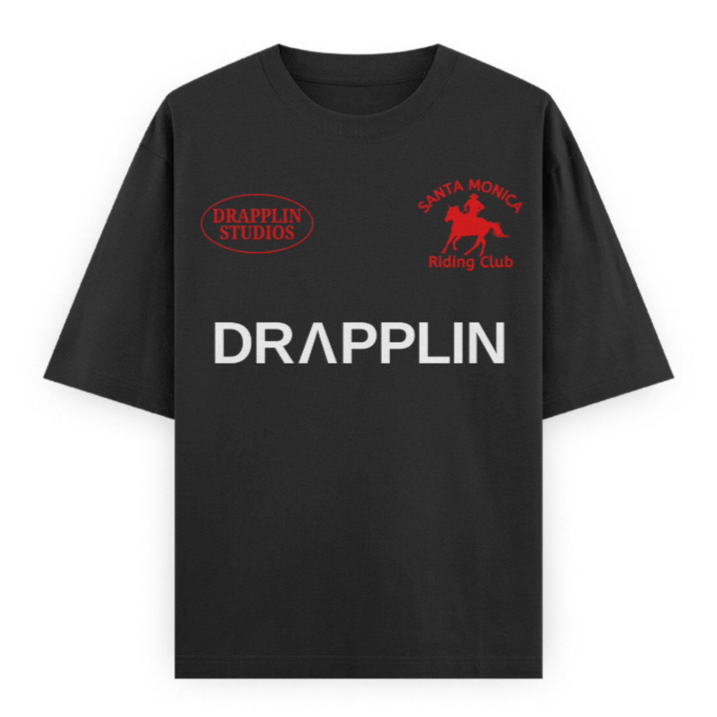 Santa Monica Black Premium Oversized T-shirt