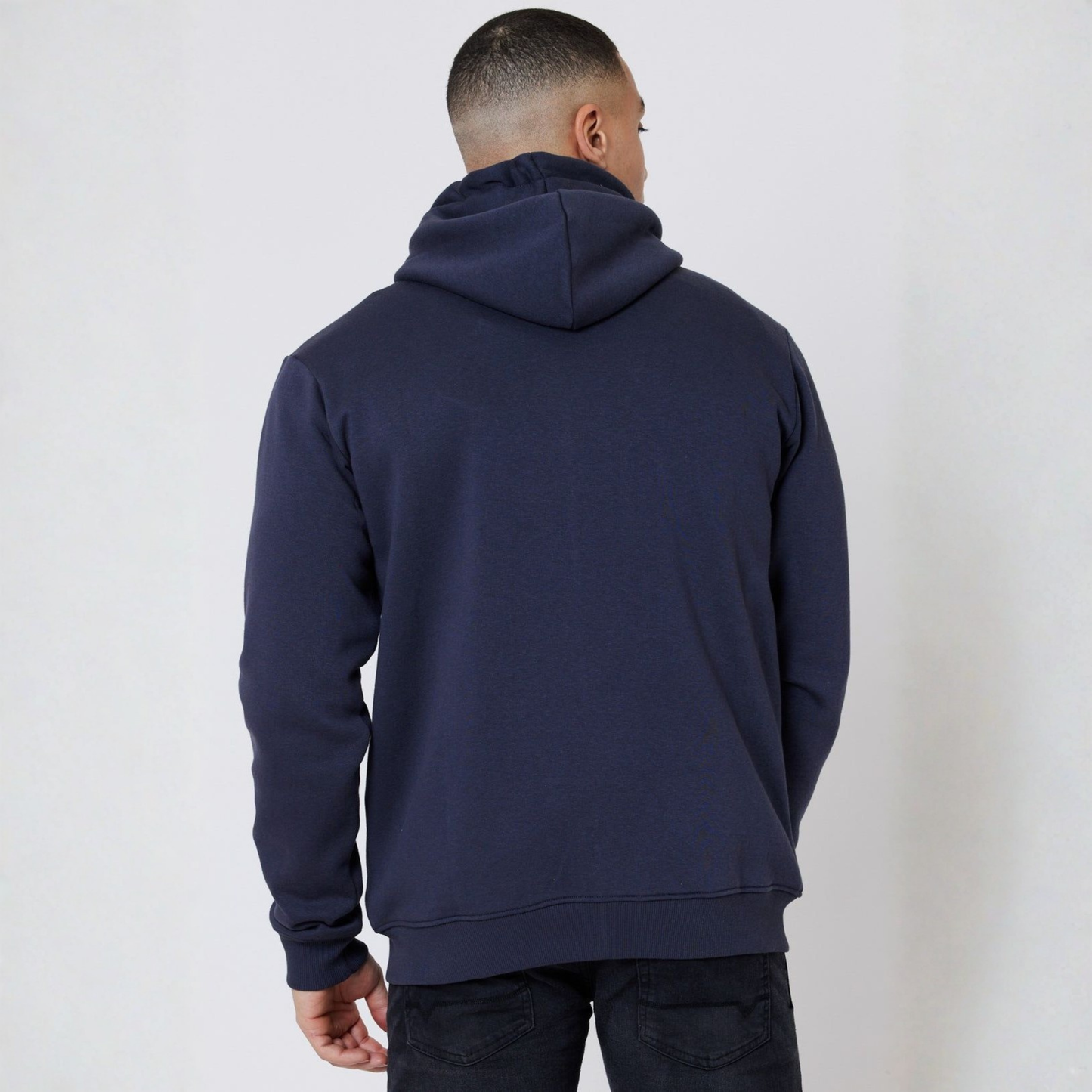 Tavern Unisex Regular Fit Navy Blue Printed Hoodie