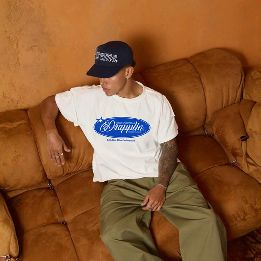Drapplin London White Unisex Premium Oversized T-shirt
