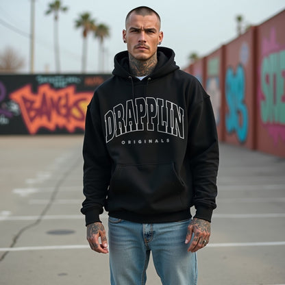 Drapplin Originals Premium Unisex Black Oversized Hoodie