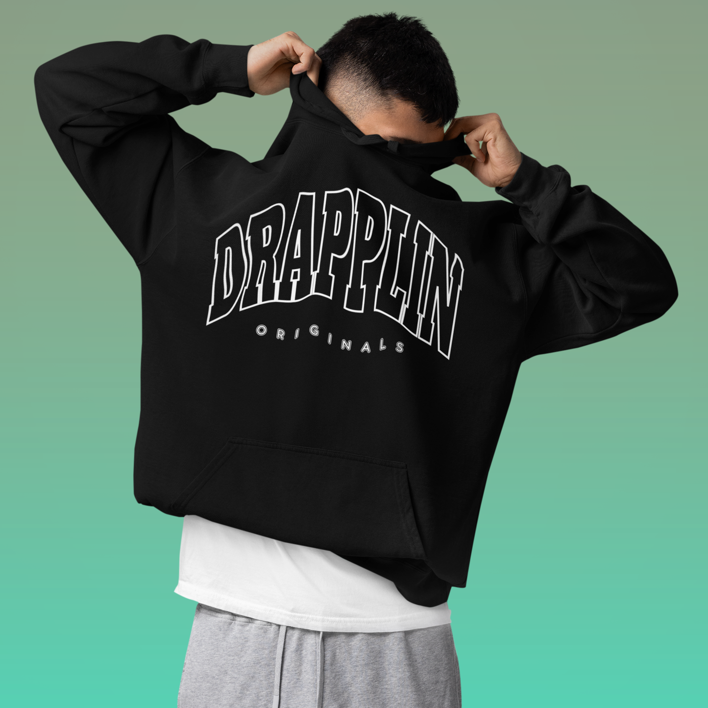 Drapplin Originals Premium Unisex Black Oversized Hoodie