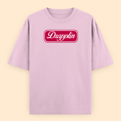 Drapplin Unisex Baby Pink Premium Oversized Printed T-shirt