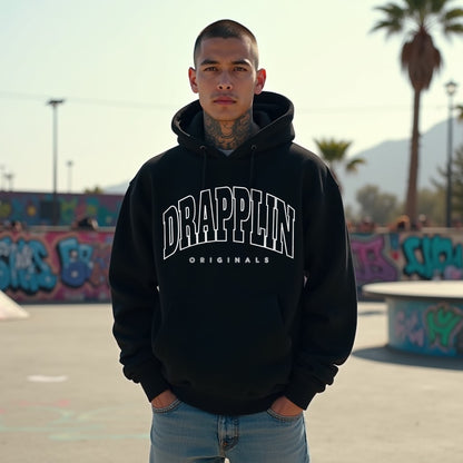 Drapplin Originals Premium Unisex Black Oversized Hoodie