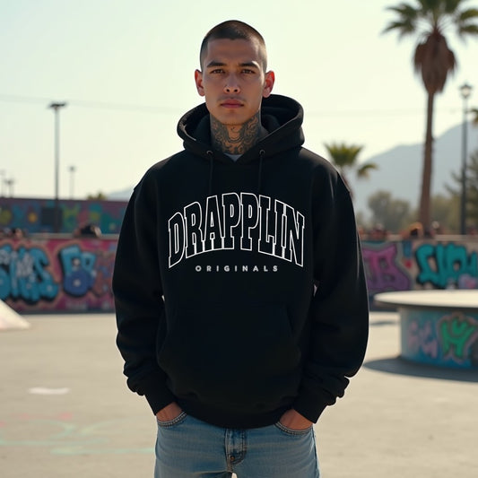 Drapplin Originals Premium Unisex Black Oversized Hoodie