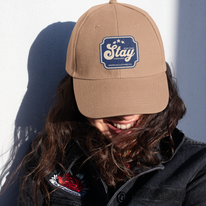 Unisex Stay Patch Premium Khaki Baseball Cap