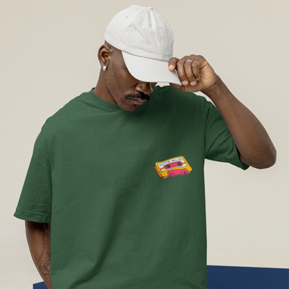 Song Premium Forest Green Oversized Typography Back Printed T-shirt