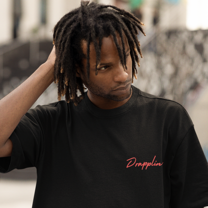 No Stress Premium Black Oversized Typography Back Printed T-shirt