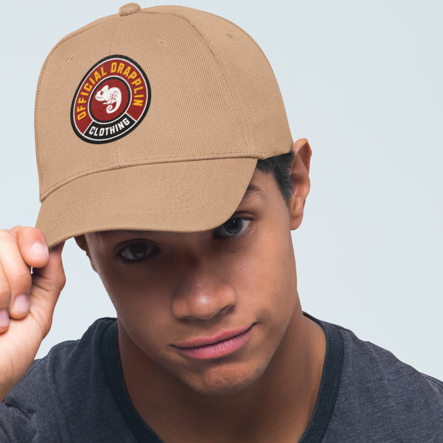 Unisex Drapplin Clothing Patch Premium Black Baseball Cap