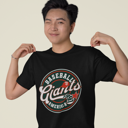 Giant Black Regular Crew Neck Graphic Printed T-shirt