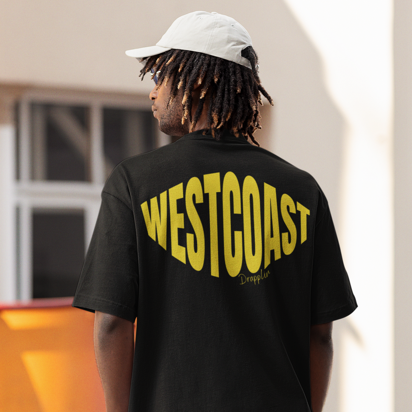 Westcoast Premium Black Oversized Typography Back Printed T-shirt