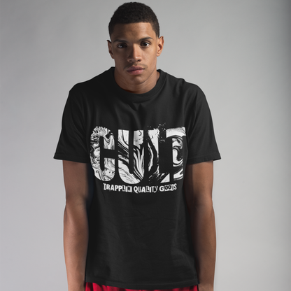 Cult Premium Black Crew Neck Graphic Printed T-shirt