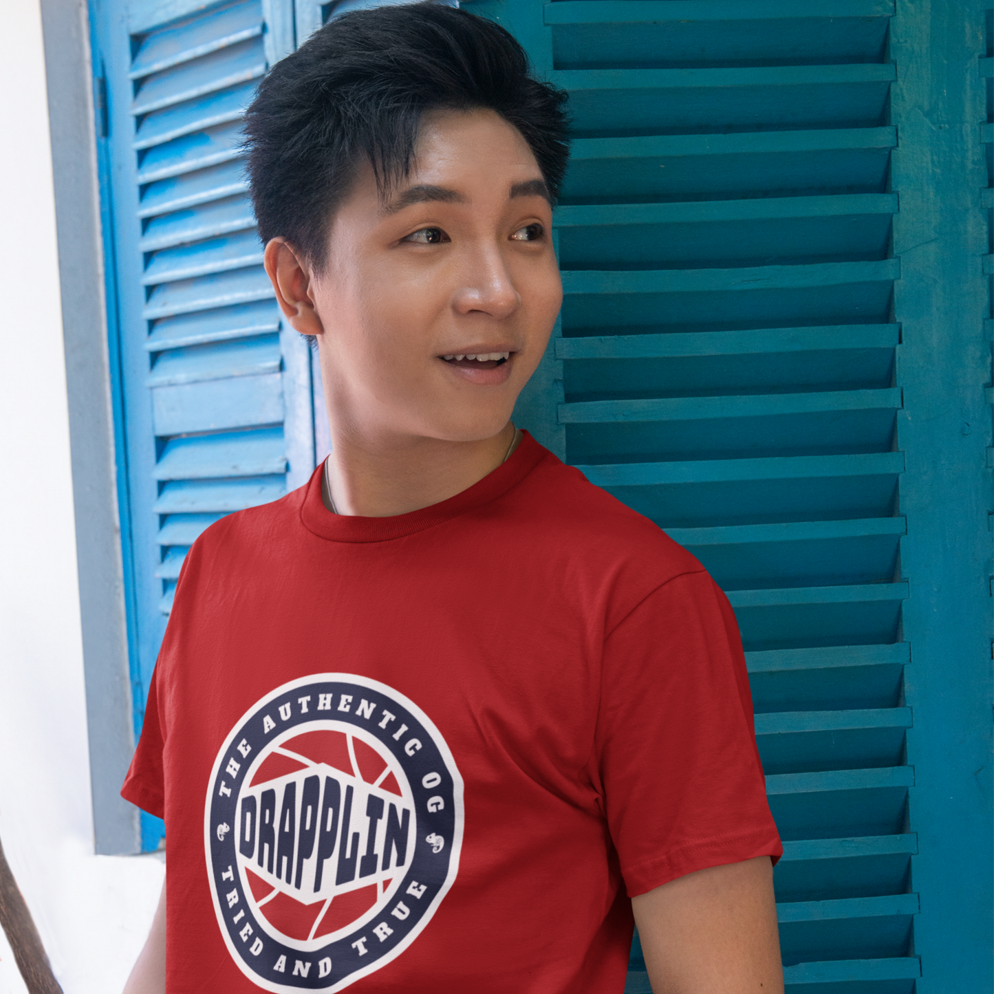 Drapplin Basketball Red Crew Neck Graphic Printed T-shirt