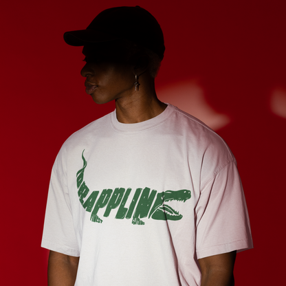 Drapplin Finest Premium White Oversized Printed T-shirt