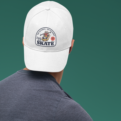 Unisex Skate Premium White Baseball Cap