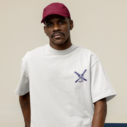 Samurai Premium White Oversized Typography Back Printed T-shirt