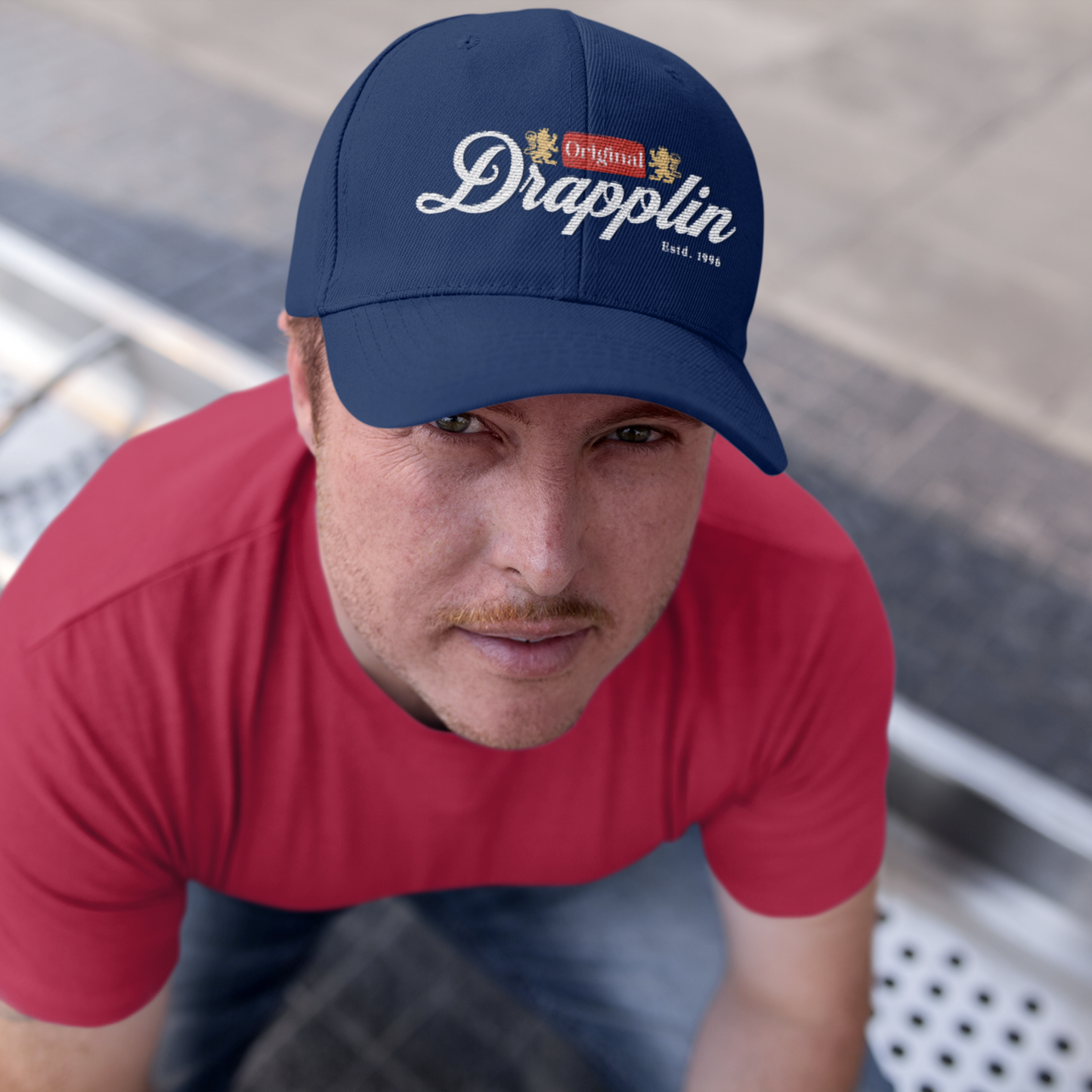 Unisex Drapplin Original Premium Navy Blue Printed Baseball Cap