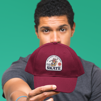 Unisex Skate Premium Maroon Baseball Cap