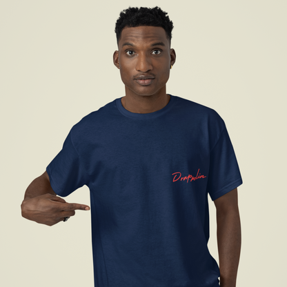 No Stress Premium Navy Blue Oversized Typography Back Printed T-shirt