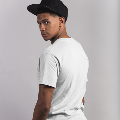 Thug Life White Crew Neck Graphic Printed T-shirt