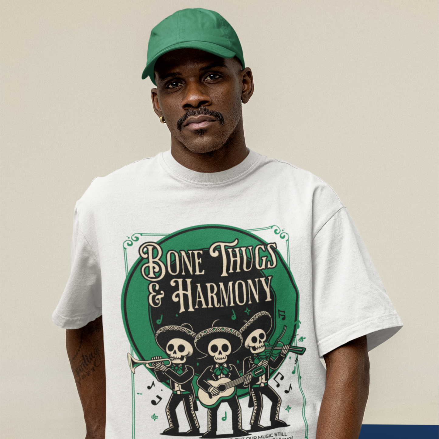 Thugs Premium White Oversized Printed T-shirt