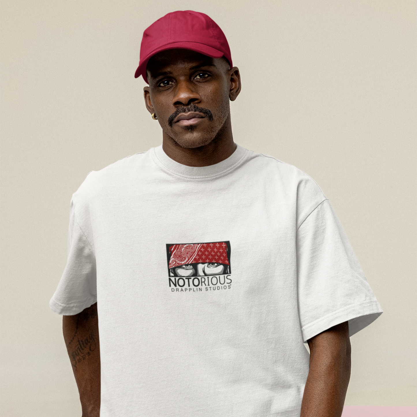 Notorious Premium White Oversized Typography Printed T-shirt