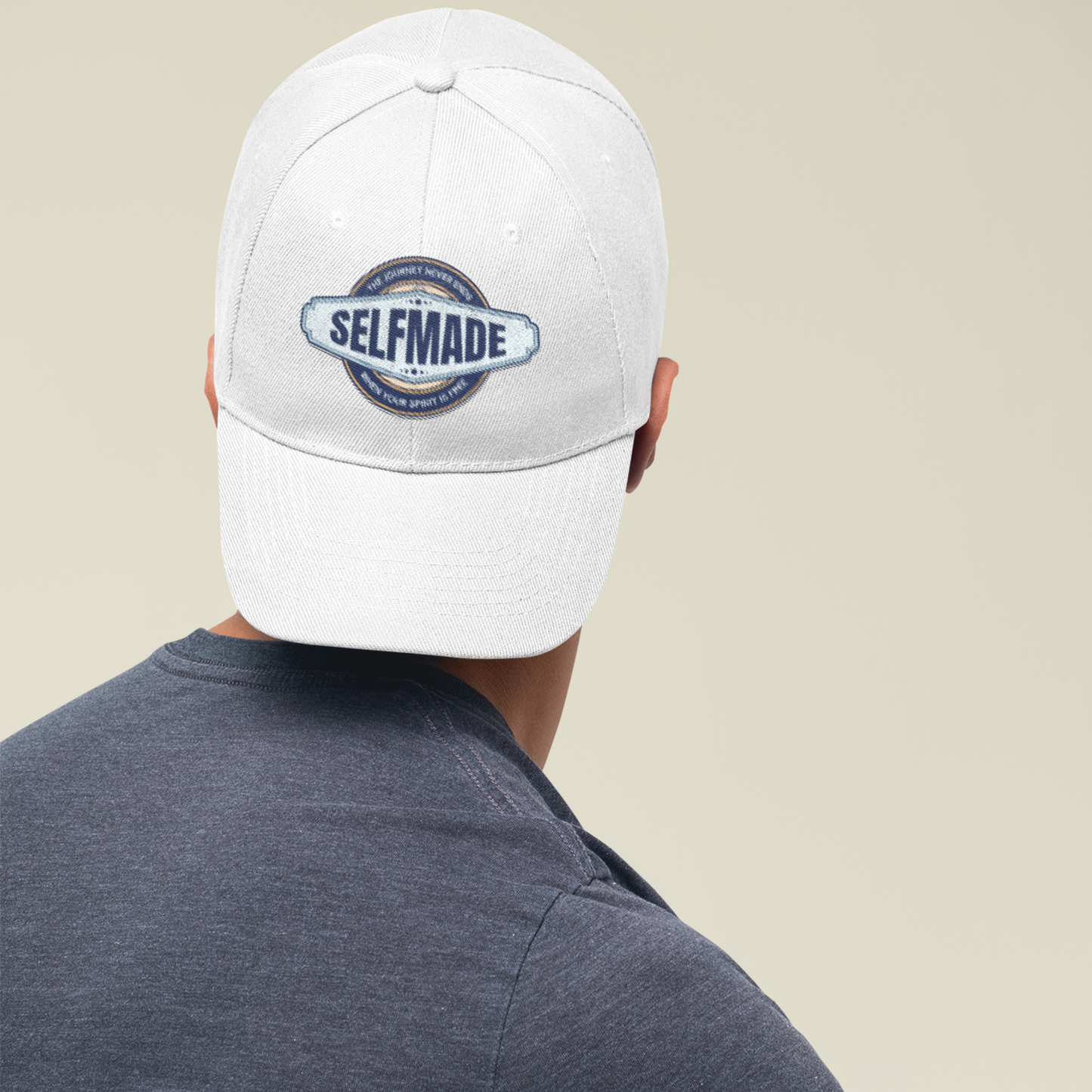 Unisex Selfmade Premium White Baseball Cap