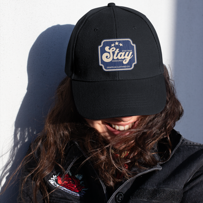 Unisex Stay Patch Premium Black Baseball Cap