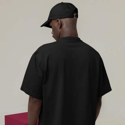 Drapplin Standard Premium Black Oversized Printed T-shirt