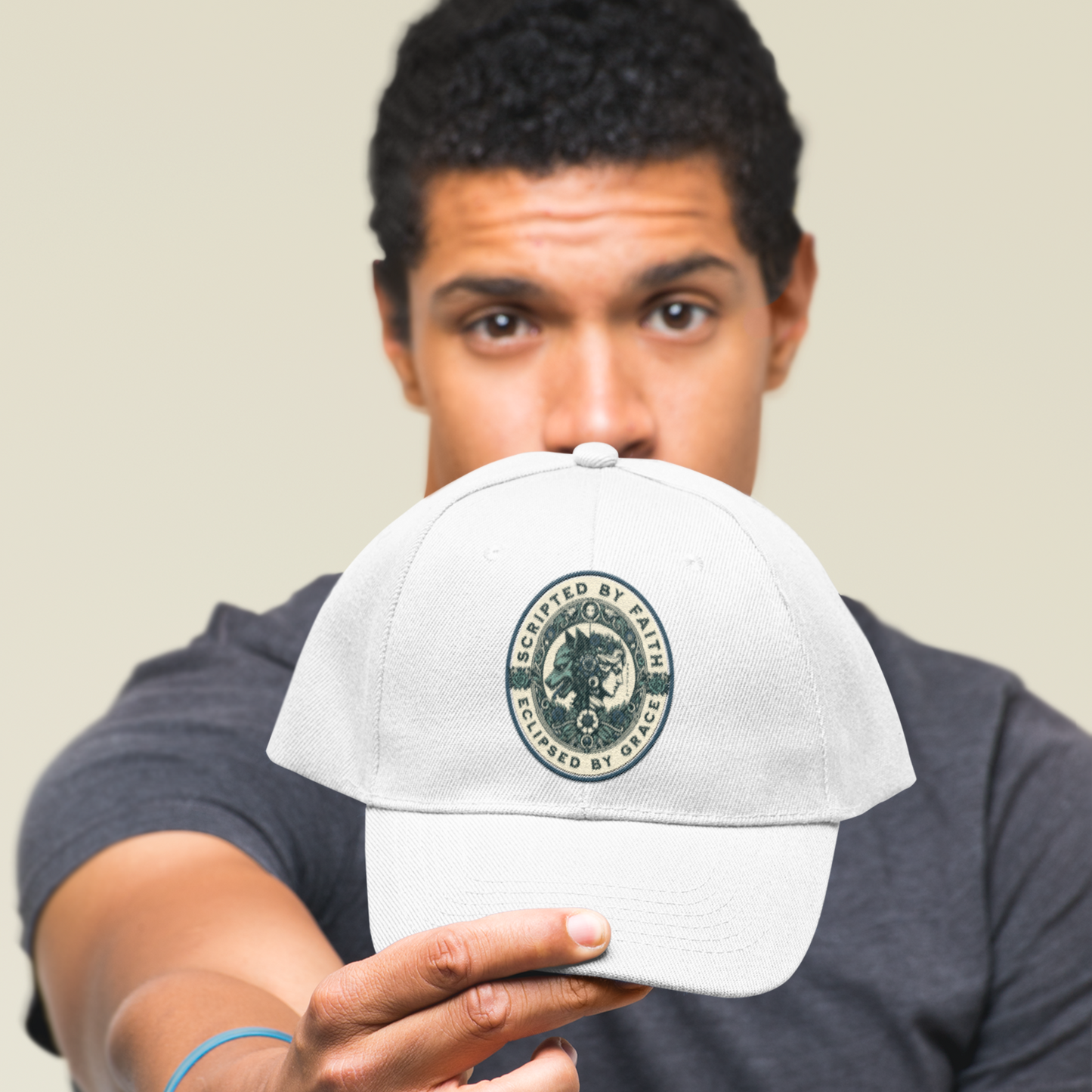 Unisex Faith Patch Premium White Baseball Cap